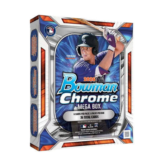 MLB Topps 2026 Bowman Chrome Baseball Trading Card MEGA Box [6 Packs] (Pre-Order ships September)
